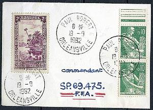 Lettre Commandant Schmitt 27- Paul Robert- Orleansville